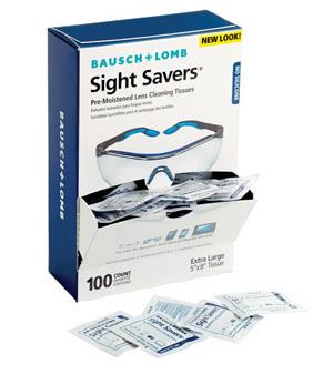 BAUSCH & LOMB SIGHT SAVERS LENS CLEANER - Tagged Gloves